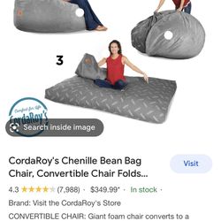 cordaroys huge bean bag chair\ queen bed 