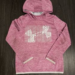 Girls UA Athletic Pink Active Cold Gear Polyester Classic Hoodie Size Medium 