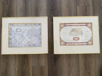 Prints of Vintage Historical World Maps in Nielsen Frames