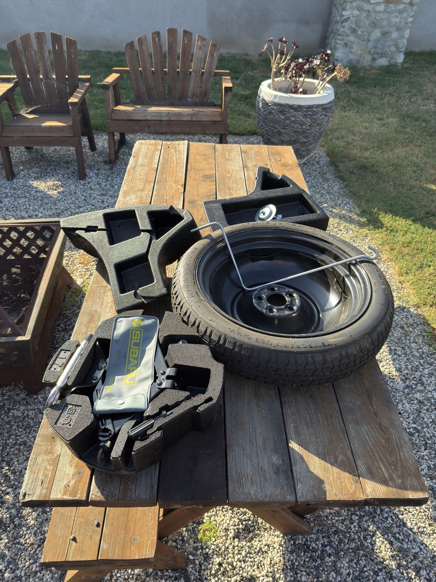 2011 - Subaru WRX spare tire, Jack, Tools And Foam Hatch Inserts