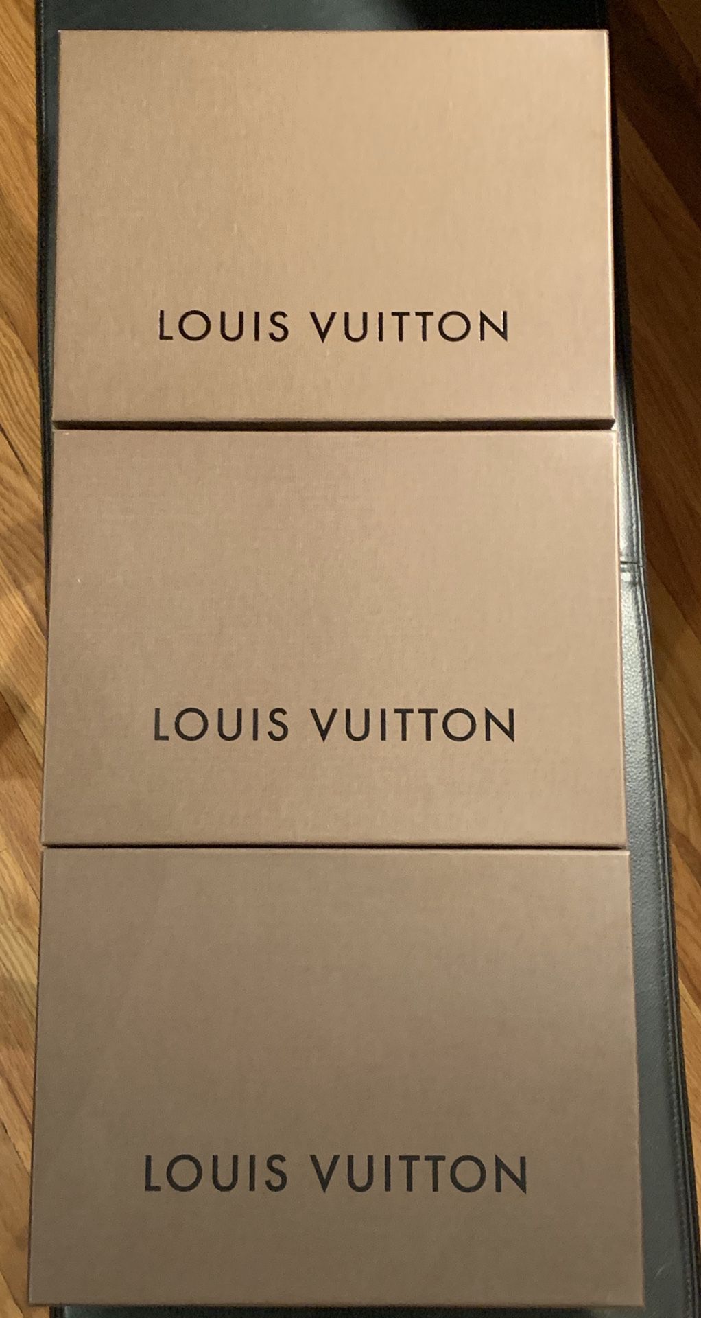 Louis Vuitton gift boxes and shopping bags, $10 each or $25 for 3.