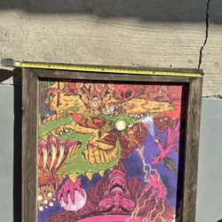 Dungeons and Dragons Painting, Barnwood Frame 