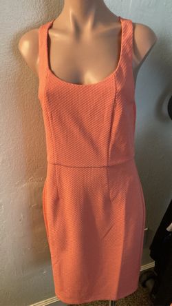 Brand New Coral Colored Fashion Dress sizes small to xl