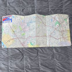 1994 EZMAP Los Angeles Hollywood Street Map LAX Downtown LA Vintage Foldout