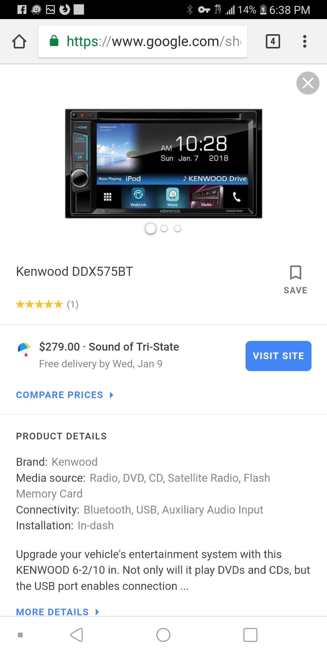 Kenwood ddx575bt touch screen
