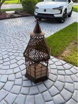 Vintage Hexagonal Metal Lantern