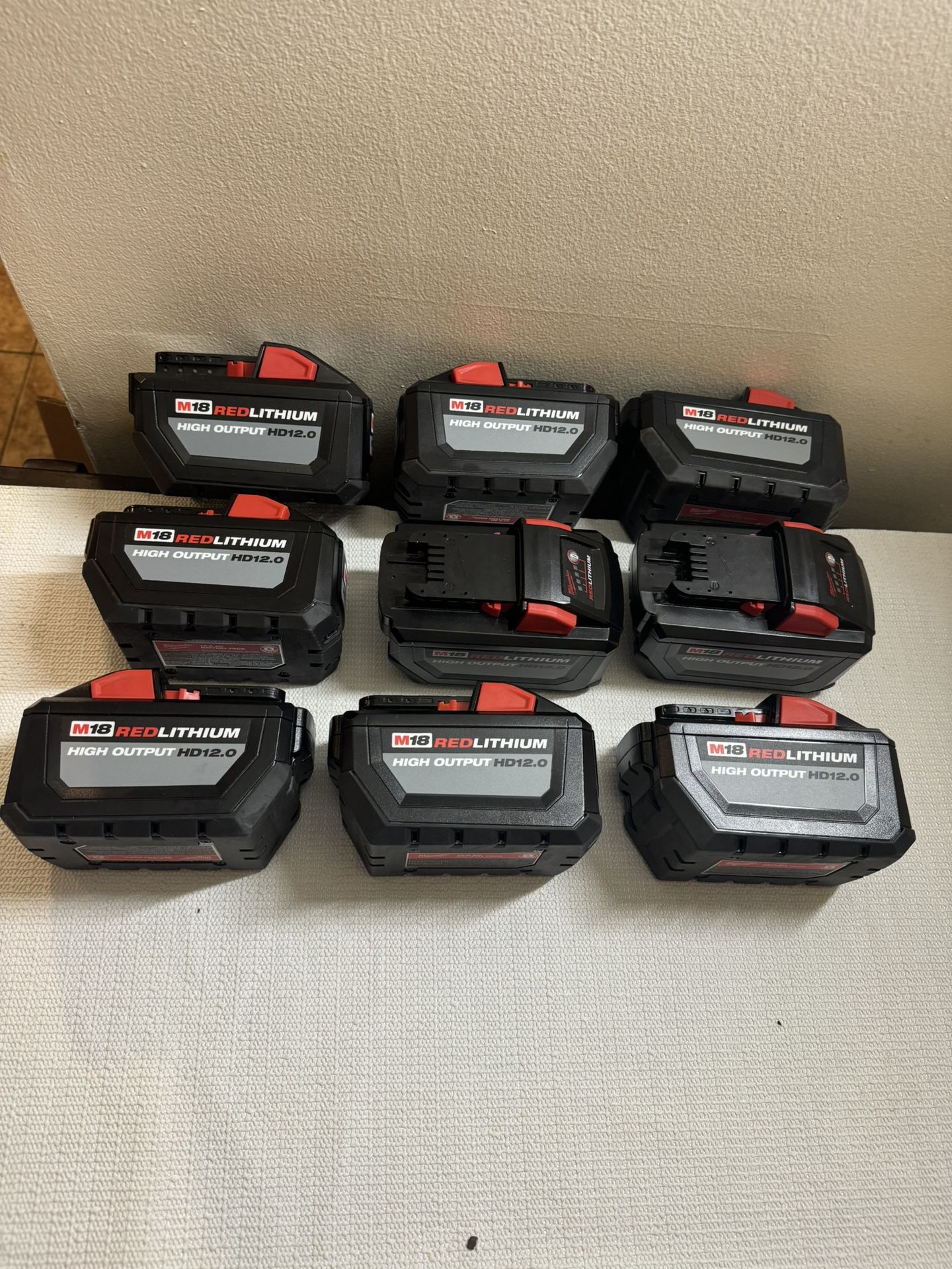 $180 EACH New Milwaukee 12ah batteries