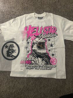 Hellstar Adventure White Graphic T-Shirt (Medium)