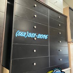12 Drawer Black Chest Dresser Compressed New Comoda 