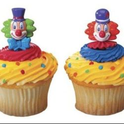 12 Count Circus Clown Cupcake Picks Toppers