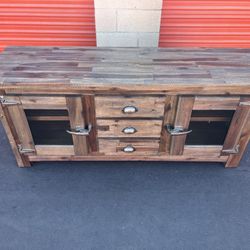 Solid Wood Industrial Media Stand / Media Console / TV Stand / TV Console / Buffet