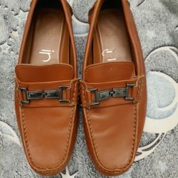 Calvin Klein Brown Slip- on Loafers Size 8