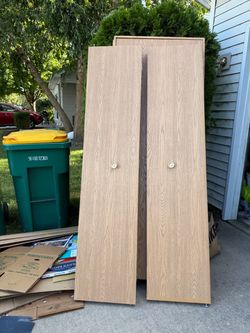 Bifold Closet Doors Light Wood Grain