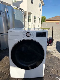 LG ThinQ Front Load Dryer White