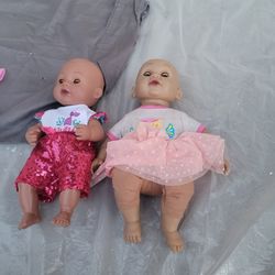 2 Babby Dolls with clothes