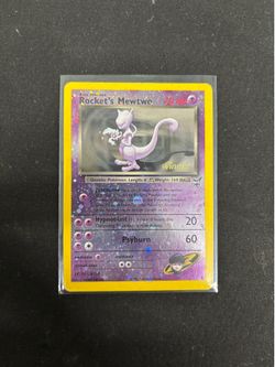 Pokémon rockets mewtwo winner stamp reverse holo