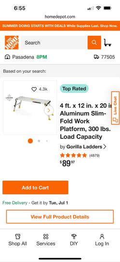 Gorilla step ladders (like New)