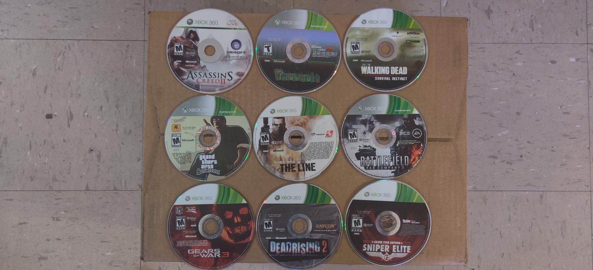 Xbox 360 Games (No Case)