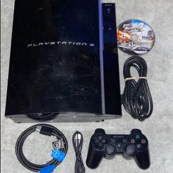 SONY PLAYSTATION 3 PS3 CONSOLE WITH VIDEO GAME & CONTROLLER