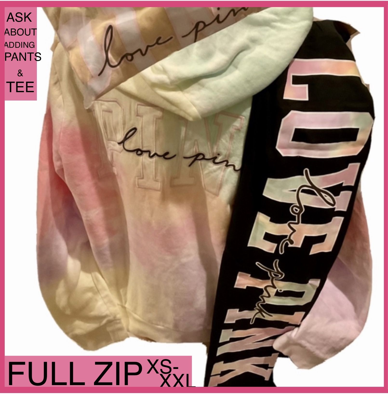 victoria's secret sweatshirt and leggings set