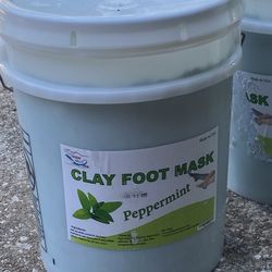 Big Huge Bucket Of Peppermint, Clay Foot Mask, And I Have Buckets Of Other As You Could See In The Picture