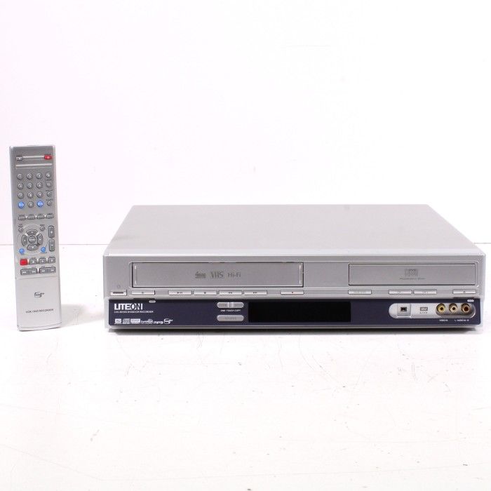 Lite-On LVC-9016G VCR DVD Combo Recorder VHS to DVD Converter Silver (2005)