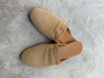 Frette tan Suede Slip-On Mule Flats