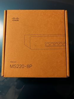 Cisco Meraki Cloud Managed Ms220 Series 8 port gigabit PoE Switch MS220-8-HW
