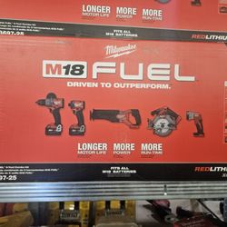 Milwaukee M18 Fuel 5 Tool Combo Kit 