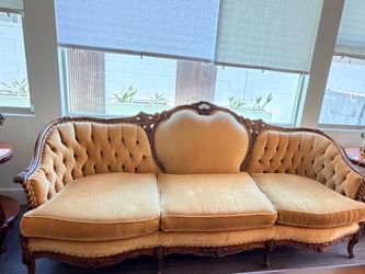 French provincial living room set (sofa and loveseat)