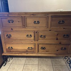 Wood Pine, Rustic Dresser. 