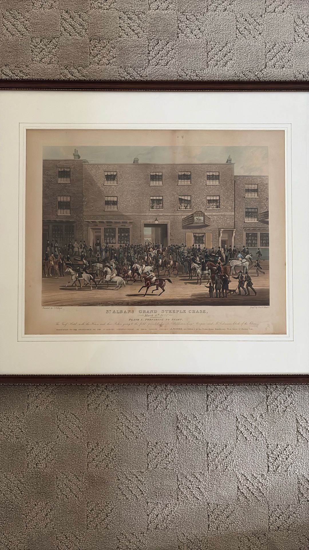 St Albans Steeplechase Print 26 x 22 Inches