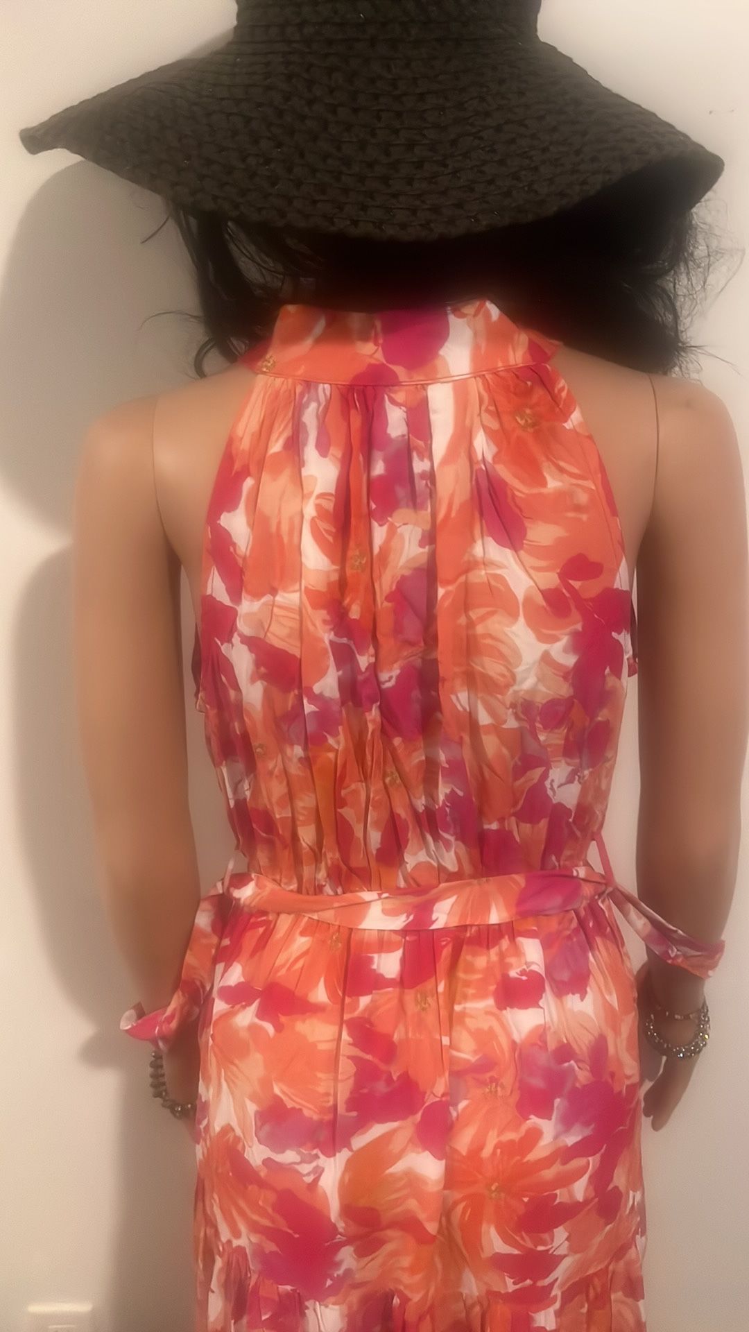 Pink halter dress