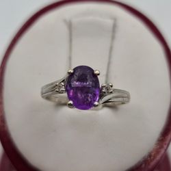 14k Gold Amethyst Ring