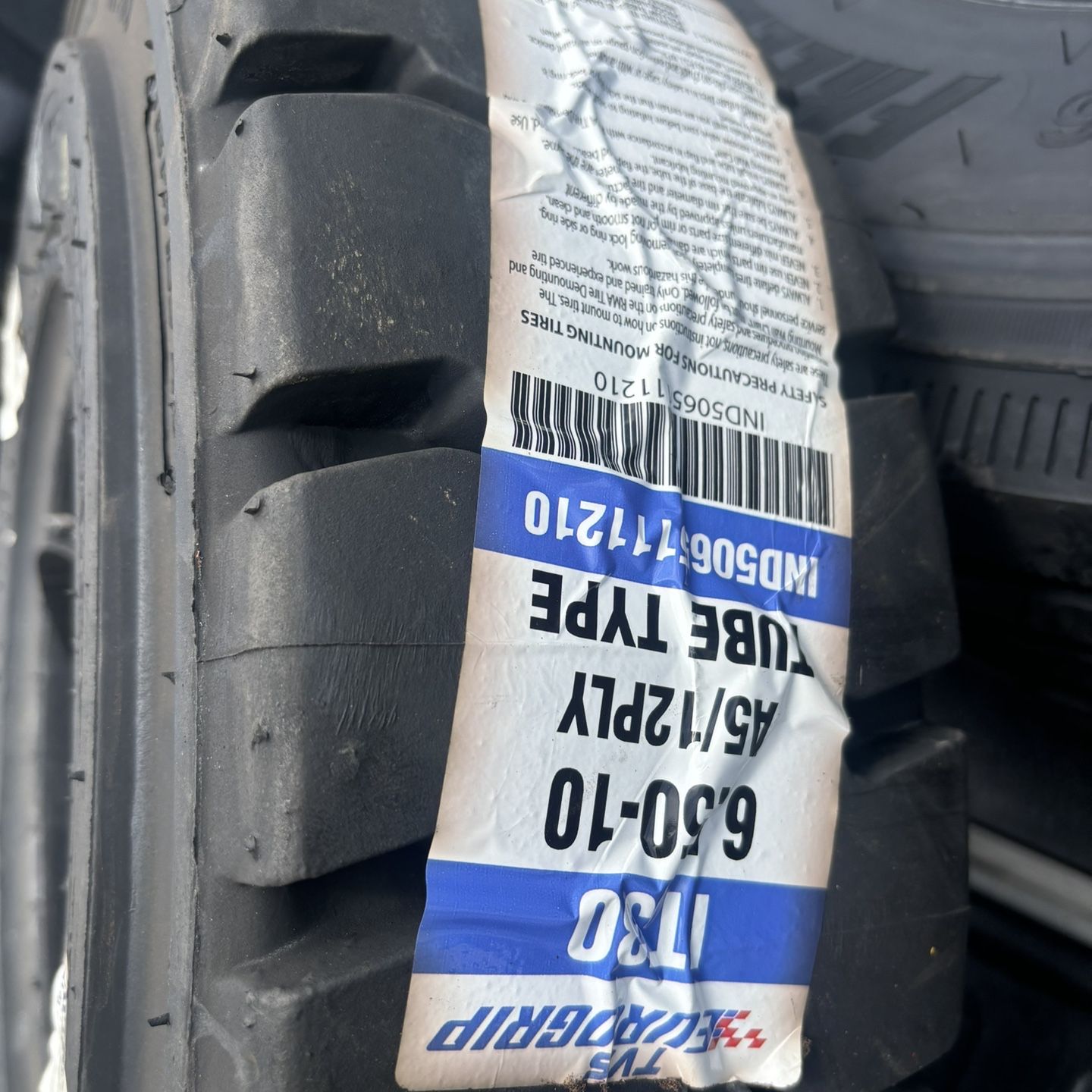 2 Forklift Tires With Tubes 6.50-10 $220 