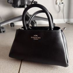 Coach Zuri MINI Crossbody Silver/Black CM186 Great Condition