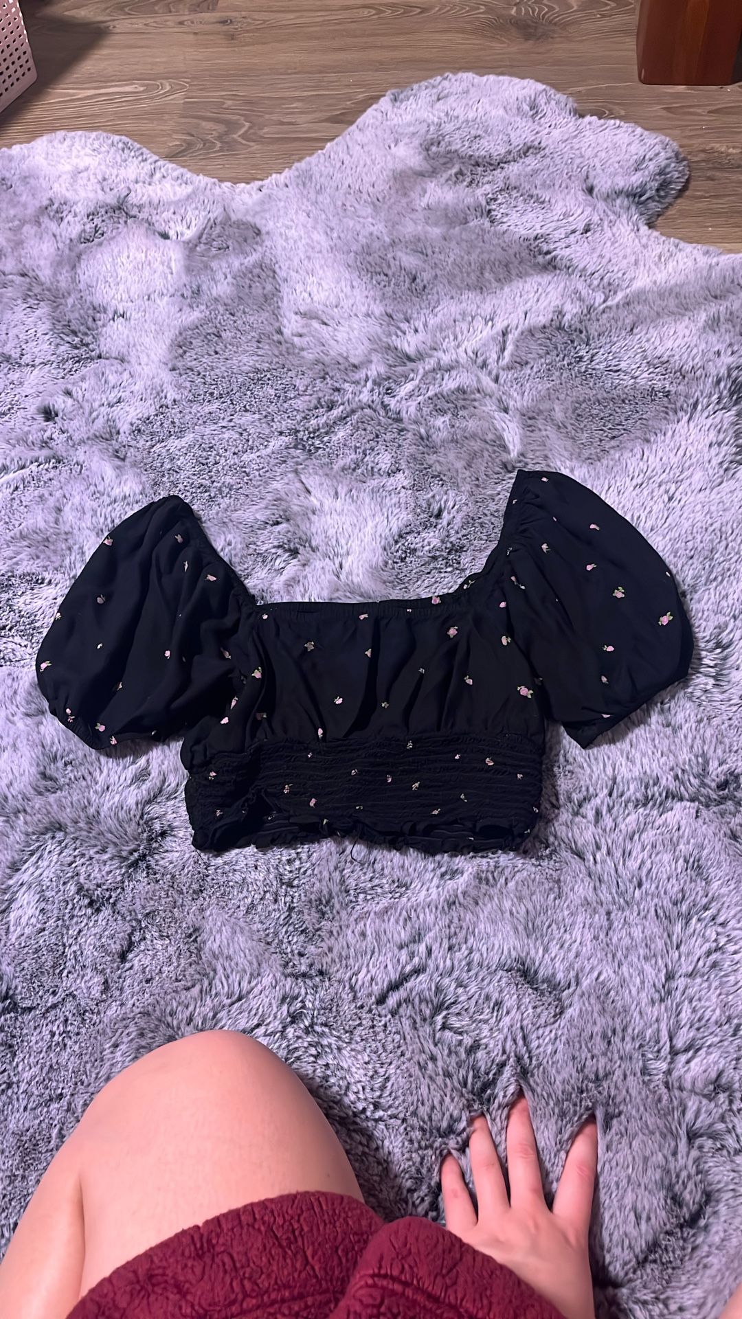 Cropped Floral Blouse