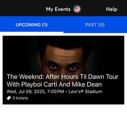 After hours Til Dawn Tour: The Weeknd, Playboy Carti, And Mike Dean Concert Tickets 