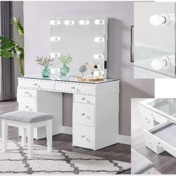 White vanity