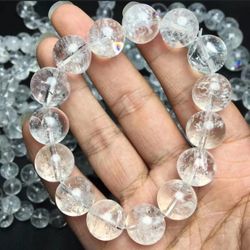 High quality white crystal bracelets natural clear quartz bracelets use for gifts