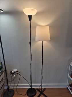 3-Lamp Bundle – 2 Floor Lamps + Touch Table Lamp with USB Charging Ports