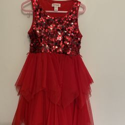 Red Sequin Dress 