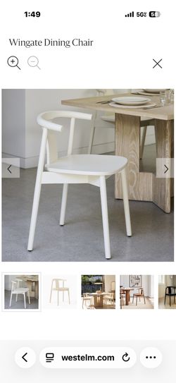 West Elm Wingate Chairs Ivory - Like New
