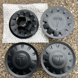 2020-2024 Tesla model Y Wheel Center Hubcap Cap Logo Cover Black OEM