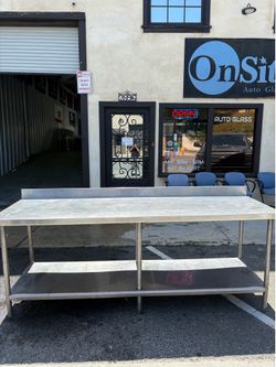 Metal industrial table
