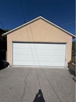 Double car garage door and opener