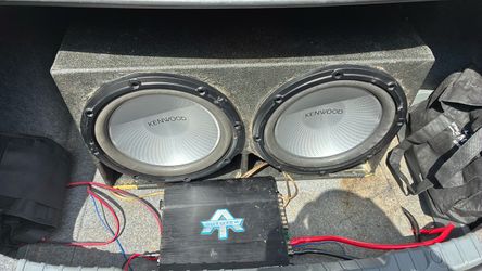 Dual Kenwood Subwoofers in Box with Autotek Amp