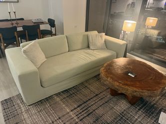 Crate and Barrel Beige Couch with Slip Cover (washable) $500 obo