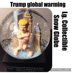 Trump Global Warming Snow Globe - Novelty Collectible