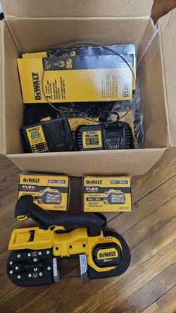 Dewalt Bandsaw With Batteries, Blades And Chargers
